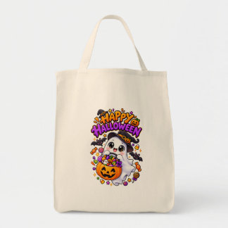 Süßer Halloween-Geist Candy-Kürbis Tragetasche