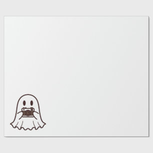 Süßer Halloween-Geist Fotograf Geschenkpapier