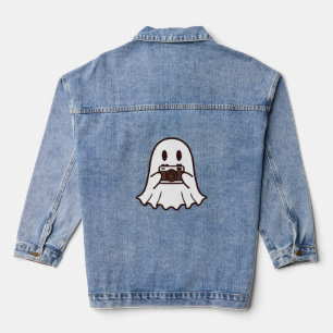 Süßer Halloween-Geist Fotograf Jeansjacke