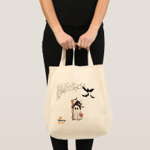 Süßer Halloween-Geist-Hexe mit Besen und Kürbis
