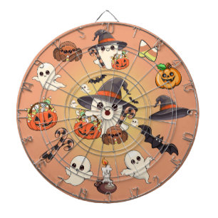 Süßer Halloween-Geist im Kawaii-Stil Dartscheibe