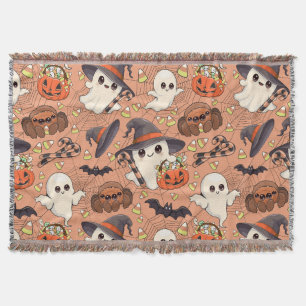 Süßer Halloween-Geist im Kawaii-Stil Decke