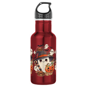 Süßer Halloween-Geist im Kawaii-Stil Edelstahlflasche