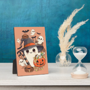 Süßer Halloween-Geist im Kawaii-Stil Fotoplatte