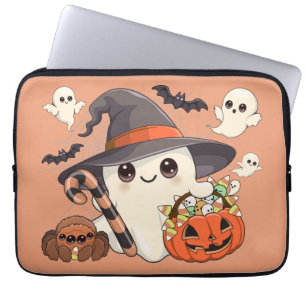 Süßer Halloween-Geist im Kawaii-Stil Laptopschutzhülle