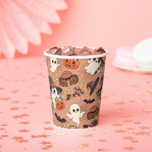 Süßer Halloween-Geist im Kawaii-Stil Pappbecher