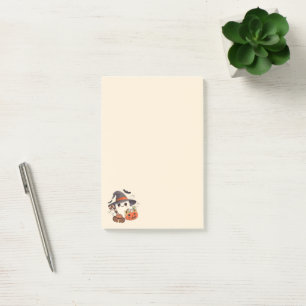 Süßer Halloween-Geist im Kawaii-Stil Post-it Klebezettel