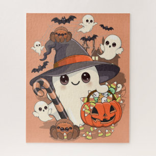 Süßer Halloween-Geist im Kawaii-Stil Puzzle