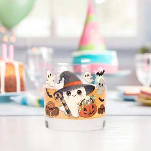 Süßer Halloween-Geist im Kawaii-Stil Whiskyglas