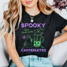 Süßer Halloween-Geist Kaffeeliebhaber Grün Lila