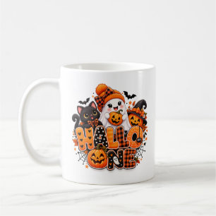 Süßer Halloween-Geist-Kürbis-Becher – Frohes Hallo Kaffeetasse