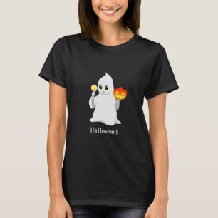 Süßer Halloween-Geist & Kürbis T-Shirt