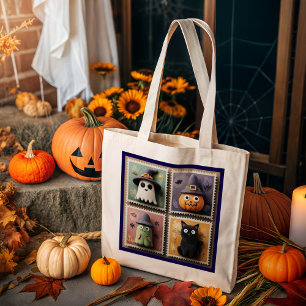 Süßer Halloween-Geist, Kürbis, Zombie- und Katzens Jumbo Stoffbeutel