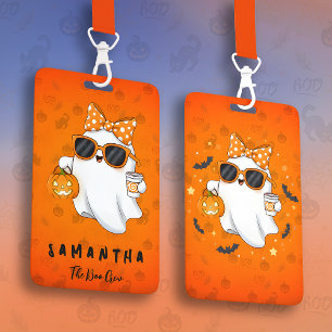 Süßer Halloween-Geist Kürbisgewürz Personalisiert Ausweis