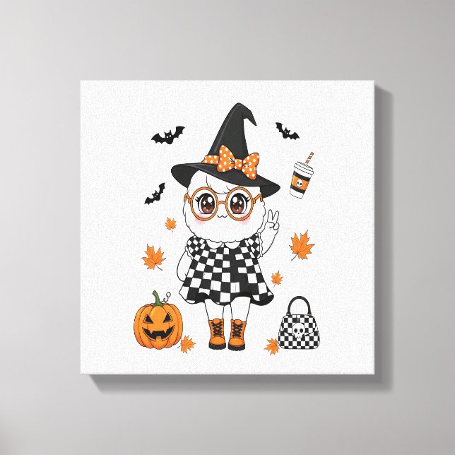 Süßer Halloween-Geist Leinwanddruck (Vorderseite)