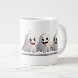 Süßer Halloween-Geist mit freundlichen Lächeln 👻 Jumbo-Tasse