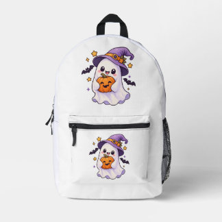 Süßer Halloween-Geist mit Kürbis Bedruckter Rucksack
