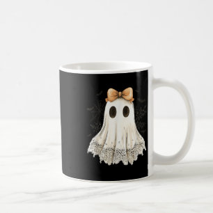 Süßer Halloween-Geist mit Schleifen-Spitze im grus Kaffeetasse