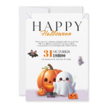 Süßer Halloween-Geist Orange Kürbis Spinne