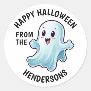 Süßer Halloween-Geist Runder Aufkleber