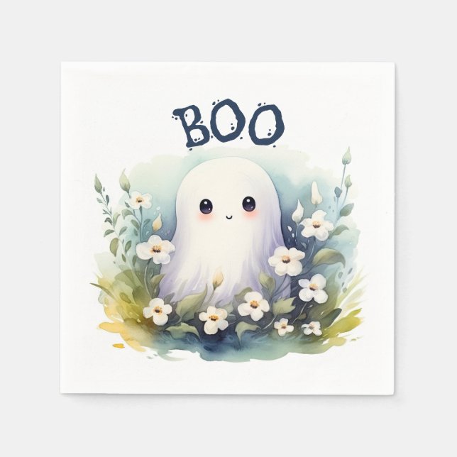 Süßer Halloween-Geist Serviette (Vorderseite)