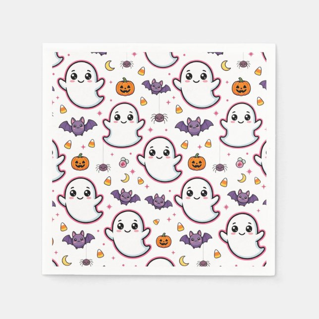 Süßer Halloween-Geist Serviette (Vorderseite)