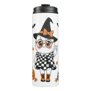 Süßer Halloween-Geist Thermosbecher