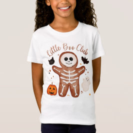 Süßer Halloween-Gingerbread-Skeleton Little Boo T-Shirt