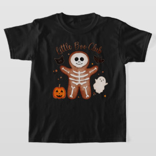 Süßer Halloween-Gingerbread-Skeleton Little Boo T-Shirt