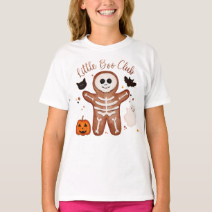 Süßer Halloween-Gingerbread-Skeleton Little Boo T-Shirt