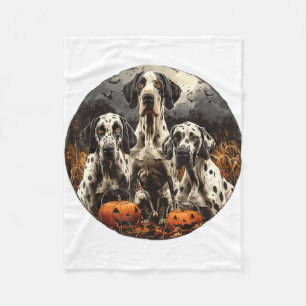 Süßer Halloween Great Dane Hunde Gruseliger Kürbis Fleecedecke
