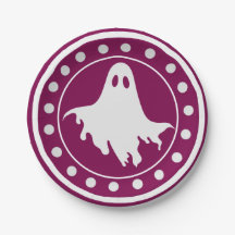Süßer Halloween-Gruselgeist Orange & Weiß