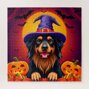 Süßer Halloween-Hund Puzzle