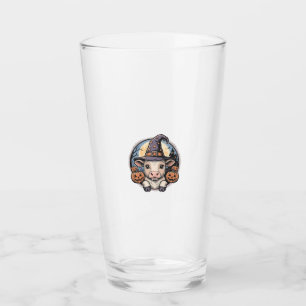 Süßer Halloween-Kalbs-Henkerhut Vintage-Stich De Glas