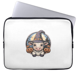 Süßer Halloween-Kalbs-Henkerhut Vintage-Stich De Laptopschutzhülle