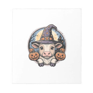 Süßer Halloween-Kalbs-Henkerhut Vintage-Stich De Notizblock