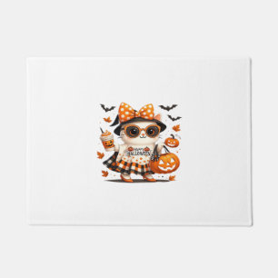 Süßer Halloween-Kater � Kawaii Hexen-Kitty mit Kür Fußmatte
