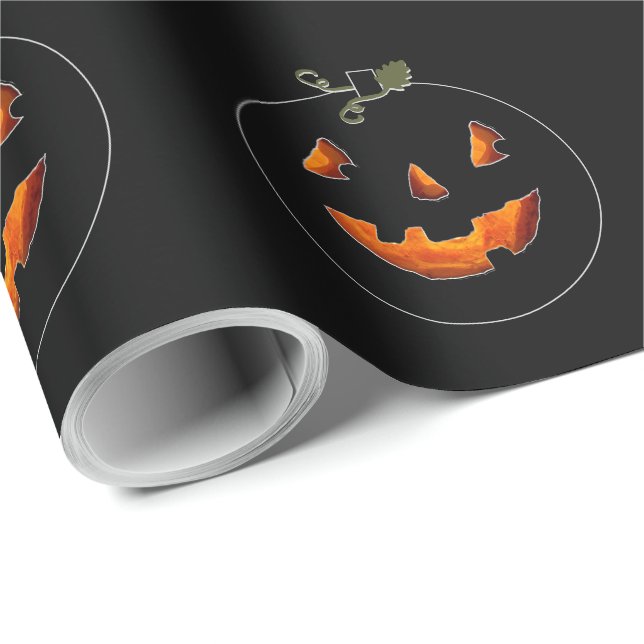 Süßer Halloween-Kürbis  Geschenkpapier (Rolleneckpunkt)
