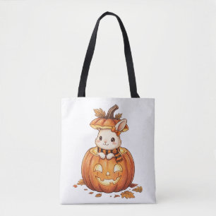 Süßer Halloween-Kürbis-Hase - Gemütlicher Herbstka