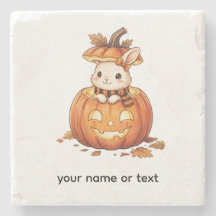 Süßer Halloween-Kürbis-Hase - Gemütlicher Herbstka