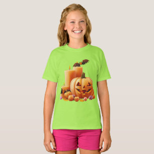 Süßer Halloween-Kürbis-Jack-O-Lantern-Süßigkeiten- T-Shirt