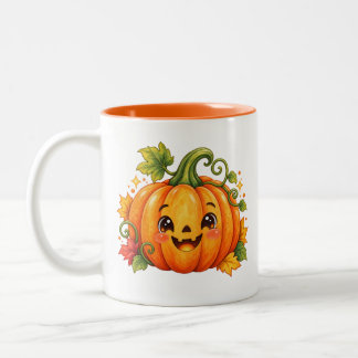 Süßer Halloween-Kürbis-Kaffeebecher | Whimsical He Zweifarbige Tasse