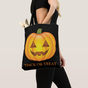 Süßer Halloween-Kürbis mit 'Süßes oder Saures'-Tex