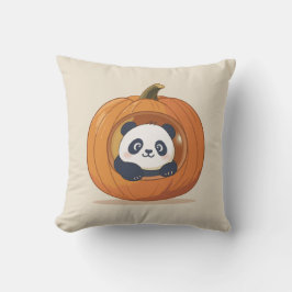 Süßer Halloween-Kürbis-Panda Kissen