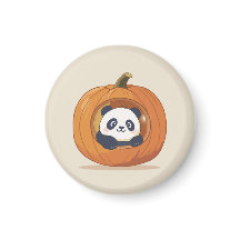 Süßer Halloween-Kürbis-Panda