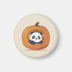 Süßer Halloween-Kürbis-Panda Magnet