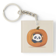 Süßer Halloween-Kürbis-Panda