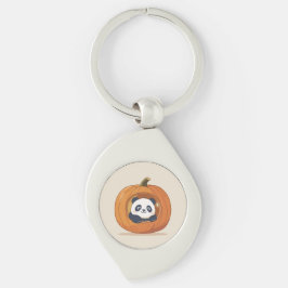 Süßer Halloween-Kürbis-Panda Schlüsselanhänger
