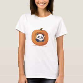 Süßer Halloween-Kürbis-Panda T-Shirt