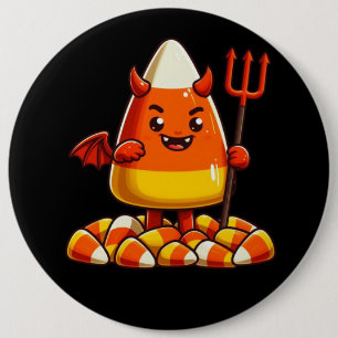 Süßer Halloween-Kürbiskern-Monster Button